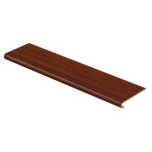 Cap A Tread Brazillian Cherry 47 in. Length x 12-1/8 in. Deep x 1-11/16 in. Height Laminate to Cover Stairs 1 in. Thick-016071647 205019416