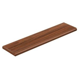 Cap A Tread Claret Jatoba 94 in. Length x 12-1/8 in. Deep x 1-11/16 in. Height Laminate Left Return to Cover Stairs 1 in. Thick-016241604 204152604