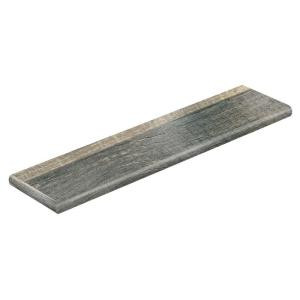 Cap A Tread Cross Sawn Oak Grey 47 in. L x 12-1/8 in. D x 1-11/16 in. H Laminate Left Return to Cover Stairs 1 in. Thick-016271763 206052865