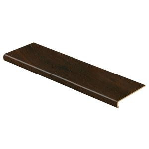 Cap A Tread Warm Chestnut 47 in. Length x 12-1/8 in. Depth x 2-3/16 in. Height Laminate to Cover Stairs 1-1/8 in. to 1-3/4 in. Thick-016A71795 206823052