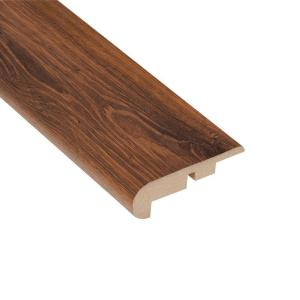Home Legend Santa Cruz Walnut 7/16 in. Thick x 2-1/4 in. Wide x 94 in. Length Laminate Stair Nose Molding-HL1015SN 203332542