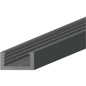 Shaw Black 0.25 in. Thick x 0.56 in. Wide x 96 in. Length Plastic Molding Track-HD31700001 203560502