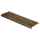Cap A Tread Tanned Hickory 47 in. Length x 12-1/8 in. Deep x 2-3/16 in. Height Laminate to Cover Stairs 1-1/8 in. to 1-3/4 in. Thick-016A71767 206054907