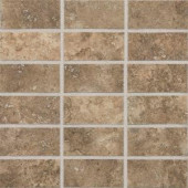 Daltile San Michele Moka Cross-Cut 12 in. x 12 in. x 8 mm Glazed Porcelain Mosaic Floor and Wall Tile-SI3224MSS1P2 203719415