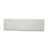 Daltile Semi-Gloss White 2 in. x 6 in. Ceramic Bullnose Radius Cap Wall Tile-0100A4200CC1P1 100162765