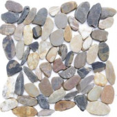 Islander Sienna Mosaic 12 in. x 12 in. Sliced Natural Pebble Stone Floor and Wall Tile (10 sq. ft. / case)-20-1-005 205604003