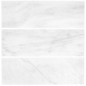 Jeffrey Court Carrara 4 in. x 12 in. Honed Marble Wall Tile (3-Pack)-99786 205110672