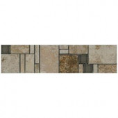 MARAZZI Travisano Trevi and Bernini 3 in. x 12 in. Glass Accent Decorative Trim Wall Tile-ULNY 205140722