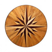 PID Floors 3/4 in. Thick x 36 in. Wide Circular Medallion Unfinished Decorative Wood Floor Inlay MC011-MC0111 203424581