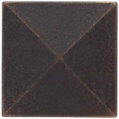 Weybridge 2 in. x 2 in. Cast Metal Pyramid Dot Dark Oil Rubbed Bronze Tile (10 pieces / case)-TILE471070003HD 203381216