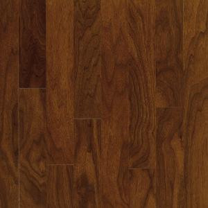 Bruce Take Home Sample - Town Hall Exotics Walnut Autumn Brown Engineered Hardwood Flooring - 5 in. x 7 in.-BR-697701 203354513