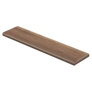 Cap A Tread Englsh Cntry Barel Oak 47 in. Length x 12-1/8 in. D x 1-11/16 in. Tall Laminte Right Retrn to Cover Stairs 1 in. Thick-016171655 205380617
