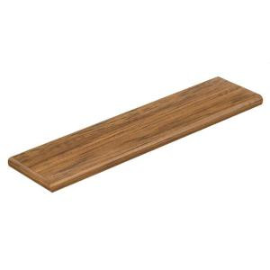Cap A Tread Old Mill/Grant Hickory 47 in. Long x 12-1/8 in. Deep x 1-11/16 in. H Laminate Left Return to Cover Stairs 1 in. Thick-016271524 203496666