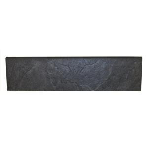 Daltile Continental Slate Asian Black 3 in. x 12 in. Porcelain Bullnose Floor and Wall Tile-CS53S43C91P1 202624030