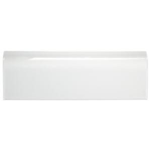 Daltile Finesse Bright White 2 in. x 6 in. Ceramic Radius Bullnose Wall Tile-FE01A4200CC1P 300049471