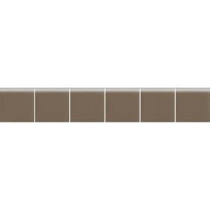 Daltile Keystones Unglazed Artisan Brown 2 in. x 12 in. x 6 mm Porcelain Mosaic Bullnose Floor and Wall Tile-D144S886MS1P 203462027
