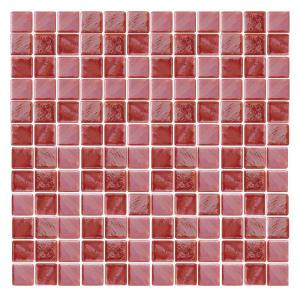 Epoch Architectural Surfaces Irridecentz I-Red-1415 Mosiac Recycled Glass Mesh Mounted Tile - 3 in. x 3 in. Tile Sample-I-RED SAMPLE 203153236