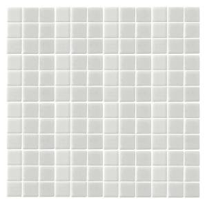 Epoch Architectural Surfaces Monoz M-White-1400 Mosaic Recycled Glass 12 in. x 12 in. Mesh Mounted Floor & Wall Tile (5 sq. ft. / case)-M-WHITE-1400 203434331