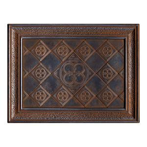 EXPO Castle Metals 12 in. x 16 in. Wrought Iron Metal Clover Mural Wall Tile-CM021216DECO1P 202648449