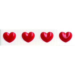 Hello Kitty Easy Classic Heart Red 1.8 in. x 8 in. Ceramic Wall Tile-HKD020309 205184583