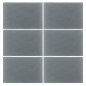 Hi-Tech 8 in. x 12 in. x 8 mm Hi-Tech Gray Glass Wall Tile (4 sq. ft. / case)-99318 205793404