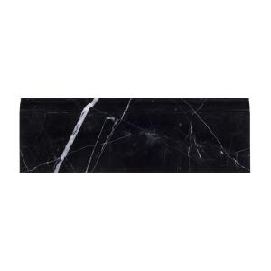 Jeff Lewis Nero Marquina 4 in. x 12 in. Polished Marble Base Trim-98455 207174584