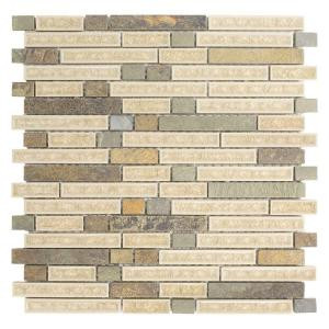 Jeffrey Court Majestic Blend 12 in. x 12 in. x 8 mm Glass and Stone Mosaic Wall Tile-99700 205110700