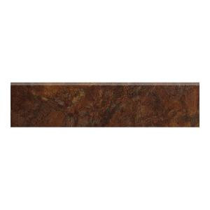 MARAZZI Imperial Slate 3 in. x 12 in. Rust Ceramic Bullnose Floor and Wall Tile-UH6A 202072405