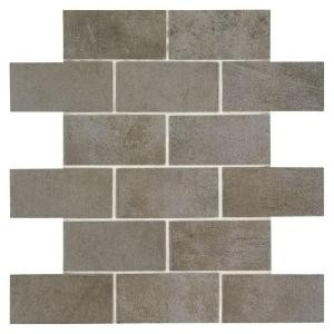 MARAZZI Studio Life Times Square 12 in. x 12 in. x 6 mm Ceramic Brick Joint Mosaic Tile-SL0624BWHD1P2 205994364