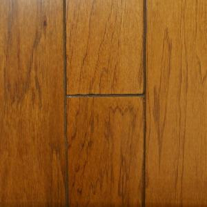 Millstead Take Home Sample - Hickory Golden Rustic Engineered Click Hardwood Flooring - 5 in. x 7 in.-MI-630245 203193654