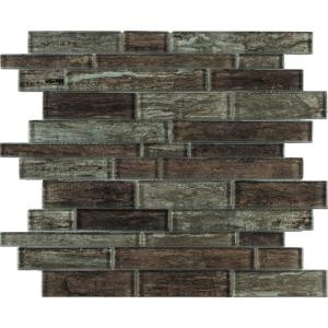MS International Antico Pewter Interlocking 12 in. x 12 in. x 8 mm Glass Mesh-Mounted Mosaic Tile (9.69 sq. ft. / case)-GLSIL-ANTPEW8MM 300051513