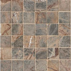 MS International Cafe Forest 12 in. x 12 in. x 10 mm Tumbled Marble Mesh-Mounted Mosaic Tile (10 sq. ft. / case)-CAF-2X2-T 300333803