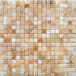 MS International Honey 12 in. x 12 in. x 10 mm Polished Onyx Mesh-Mounted Mosaic Tile (10 sq. ft. / case)-SMOT-ONYX-5/8-P 100664328