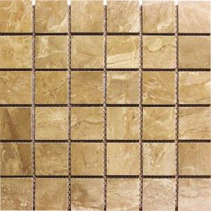 MS International Onyx Royal 12 in. x 12 in. x 10 mm Polished Porcelain Mesh-Mounted Mosaic Floor and Wall Tile (8 sq. ft. / case)-NONXROY2X2P 206971389