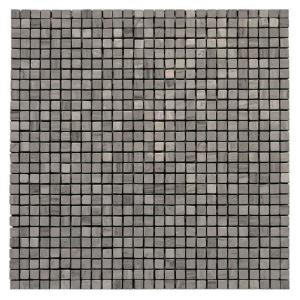 Solistone Haisa Marble Dark Micro 12 in. x 12 in. x 6.35 mm Marble Mesh-Mounted Mosaic Floor and Wall Tile (10 sq. ft. / case)-HGRY DH-03 202018560