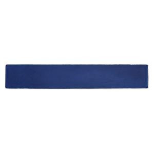 Solistone Hand-Painted Azul Blue 1 in. x 6 in. Ceramic Pencil Liner Trim Wall Tile-AZUL-PL 206075214