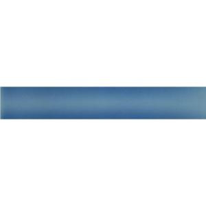 Solistone Hand-Painted Cancun Light Blue 1 in. x 6 in. Ceramic Quarter Round Trim Wall Tile-CANCUN-QR 206075225