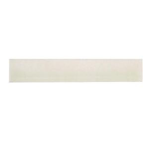 Solistone Hand-Painted Nieve White 1 in. x 6 in. Ceramic Pencil Liner Trim Wall Tile-NIEVE-PL 206075217