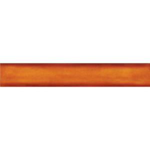 Solistone Hand-Painted Tangerine Orange 1 in. x 6 in. Ceramic Quarter Round Trim Wall Tile-TANGERINE-QR 206075241