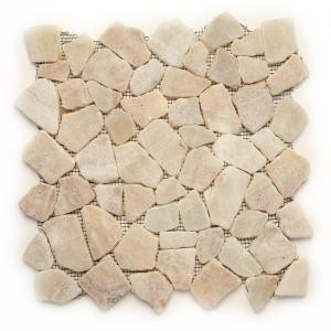 Solistone Indonesian Alor Crystal 12 in. x 12 in. x 6.35 mm Natural Stone Pebble Mesh-Mounted Mosaic Tile (10 sq. ft. / case)-6004 100632900