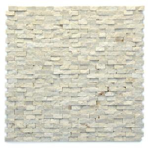 Solistone Modern Fauve 12 in. x 12 in. x 9.5 mm Marble Natural Stone Mesh-Mounted Mosaic Wall Tile (10 sq. ft. / case)-4024 100632901