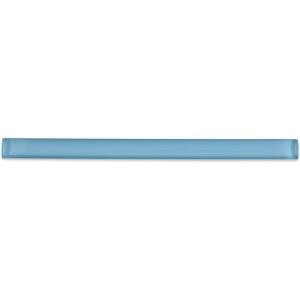 Splashback Tile Aqua Glass Pencil Liner Trim Wall Tile - 3/4 in. x 6 in. Tile Sample-SMP-GPL AQUASAMPLE 206347104