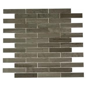 Splashback Tile Big Brick Wooden Beige 3 in. x 6 in. x 8 mm Marble Mosaic Floor and Wall Tile Sample-L4A9 MARBLE BRICK 204688681