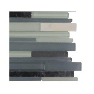 Splashback Tile Cleveland Bendemeer Random Brick 3 in. x 6 in. x 8 mm Mixed Materials Mosaic Floor and Wall Tile Sample-L1B8 MOSAIC TILE 204278995