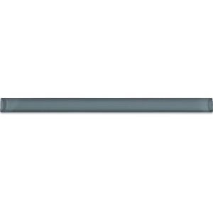Splashback Tile Gray Blue Glass Pencil Liner Trim Wall Tile - 3/4 in. x 6 in. Tile Sample-SMP-GPL GRAY BLUESAMPLE 206347101