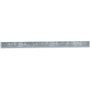Splashback Tile Metallic Sky Glass Pencil Liner Trim Wall Tile - 3/4 in. x 6 in. Tile Sample-SMP-GPL METALLIC SKYSAMPLE 206347097