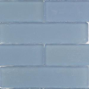Splashback Tile Ocean Cloud Beached 9 Loose Pieces 2 in. x 8 in. x 8 mm Frosted Glass Subway Tile-OCNCLDFRST 206203018