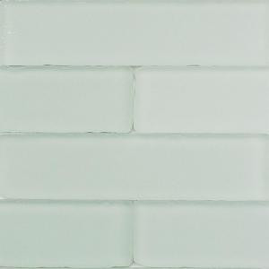 Splashback Tile Ocean Mist Beached 9 Loose Pieces 2 in. x 8 in. x 8 mm Frosted Glass Subway Tile-OCNMISTFRST 206203019