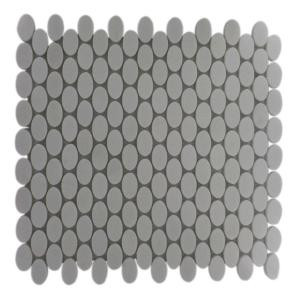Splashback Tile Orbit White Thassis Ovals 12 in. x 12 in. x 8 mm Marble Mosaic Floor and Wall Tile-ORBIT WHITE THASSOS OVALS 203061397