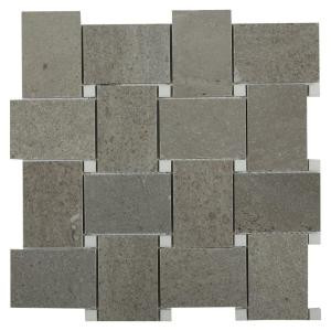 Splashback Tile Orchard Lady Gray with Crystal White 11 in. x 11 in. x 10 mm Marble Mosaic Tile-ORCHARD LADY GRAY W/ CRYSTAL WHITE 206154536